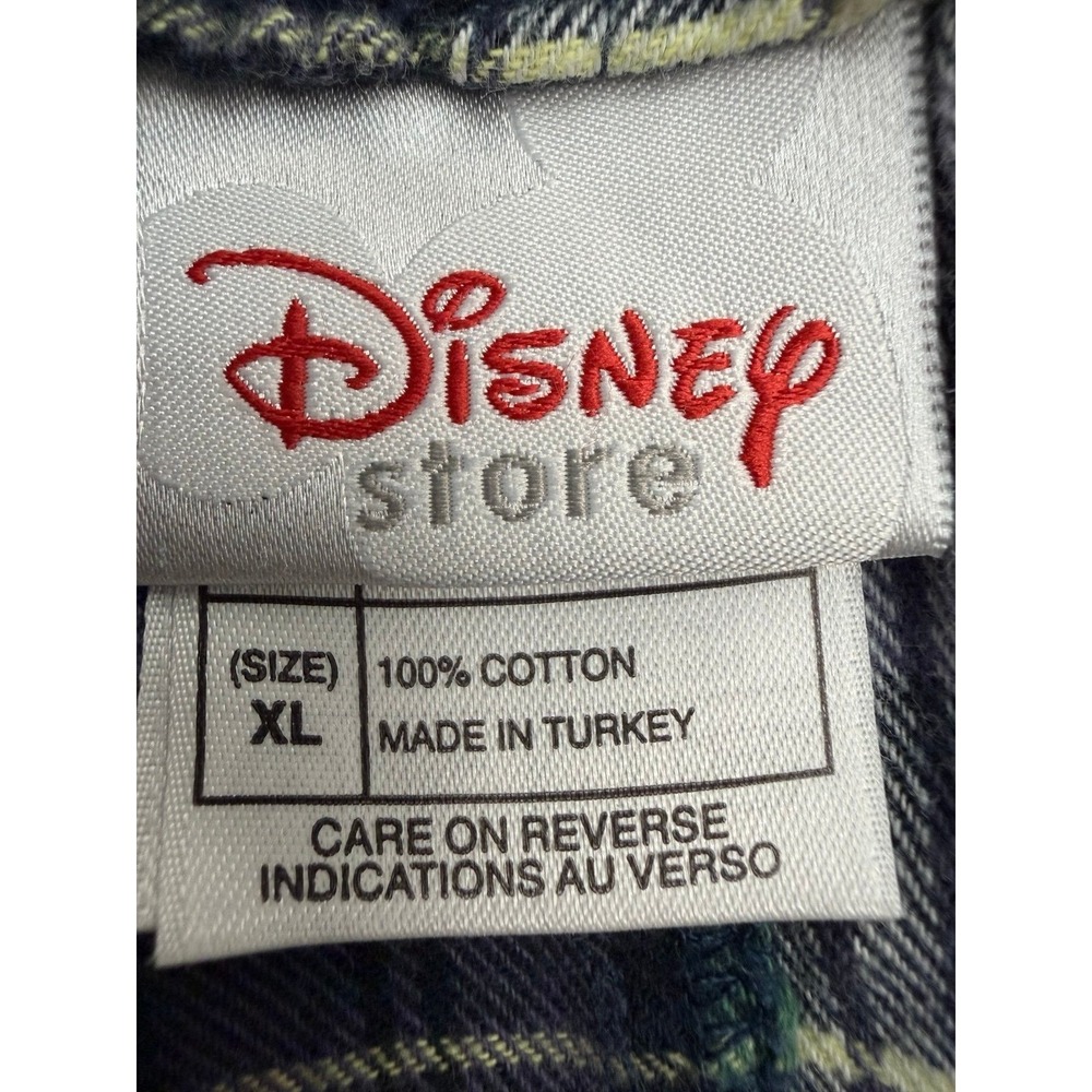 Disney Store Plaid Pajama Pants Green Blue Cotton‎ Lounge Sleep Size XL - Picture 5 of 8